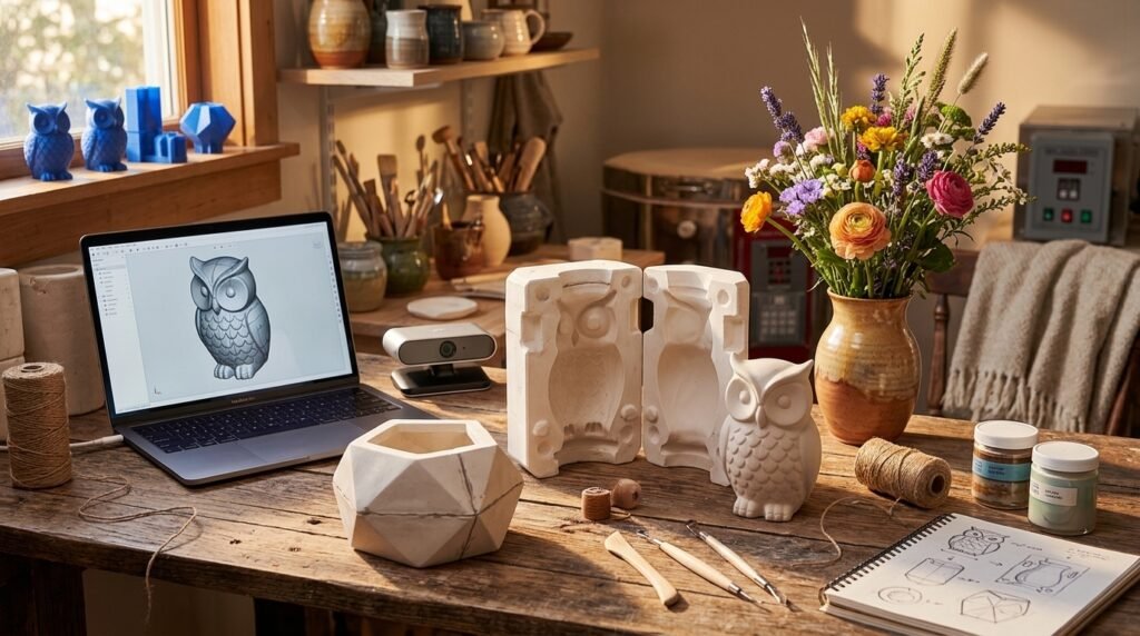 Transforme sua Cerâmica: Peças Perfeitas com Tecnologia 2 Moldes com Impressão 3D para Gesso e Cerâmica ©LiberPro 3D, 2026